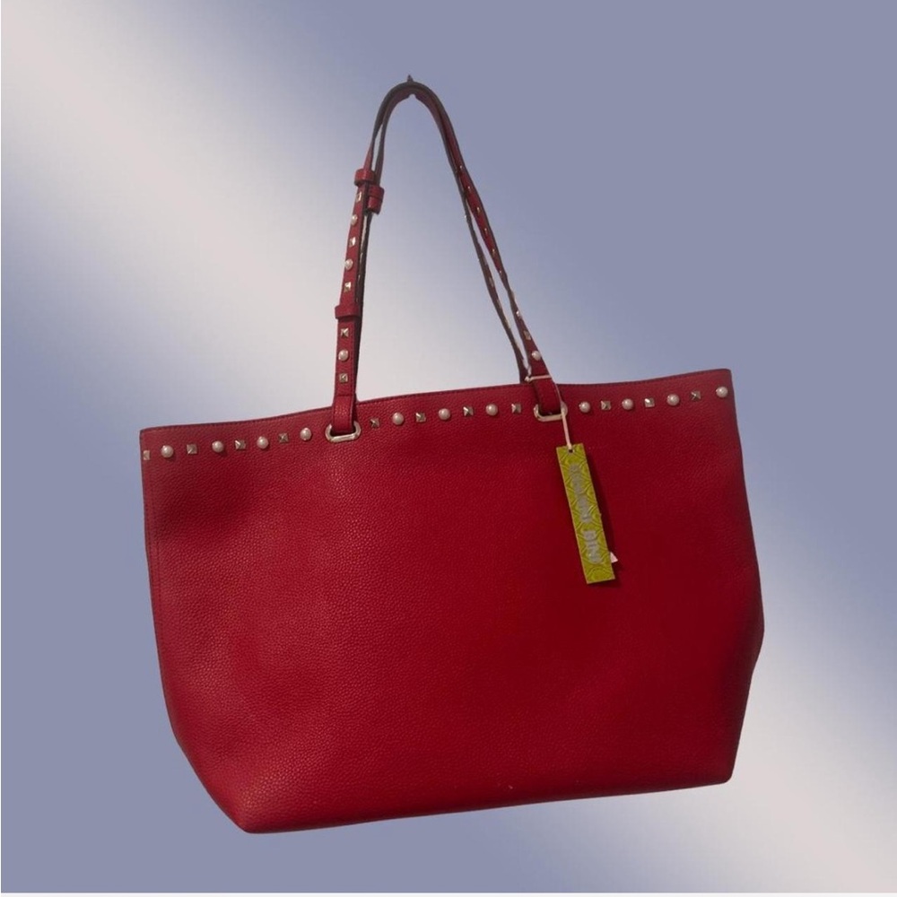 Gianni Bini Red Handbag with Stud Accents